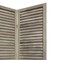 Homeroots 3 Panel Grey Shutter Screen Room Divider 376804 - alternate 7